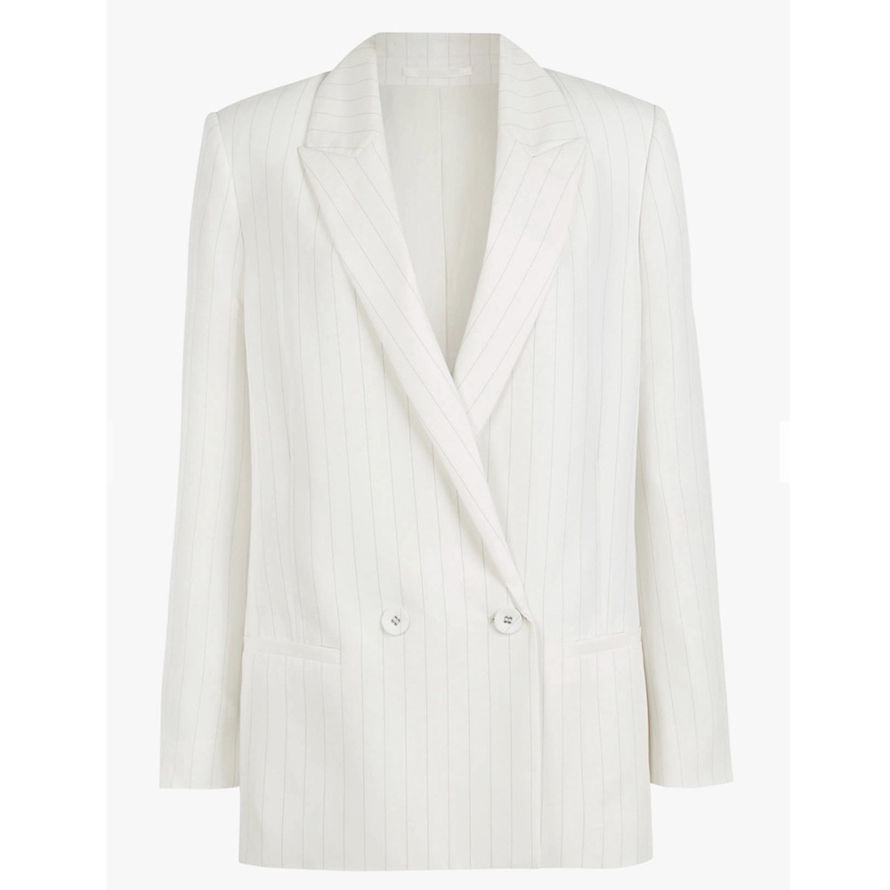 ALL SAINTS Clea Blazer in White & Black - Size 2 - Picture 3 of 4